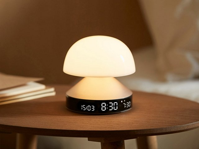 Светильник с часами и световым будильником Mina Sunrise