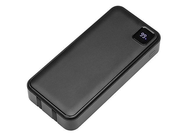 Внешний аккумулятор со встроенными кабелями «Фрэйм Про», быстрая зарядка, 20000мач