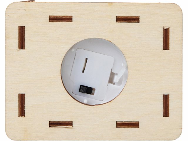 Деревянная подвеска на елку с подсветкой «Lumihut»