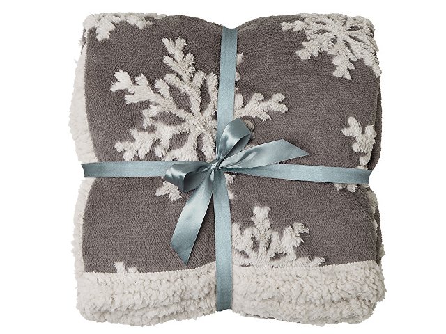 Плед Snowflake новогодний с капюшоном