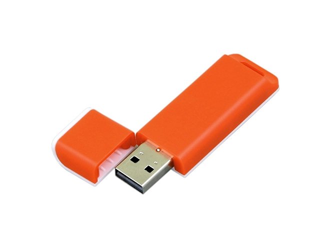 USB 2.0- флешка на 32 Гб с оригинальным двухцветным корпусом