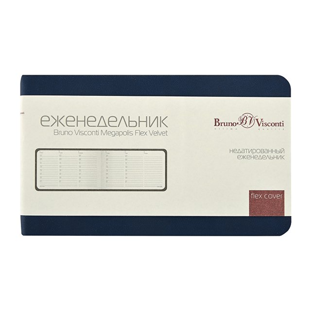 Еженедельник недатированный А6 «Мегаполис Вельвет»