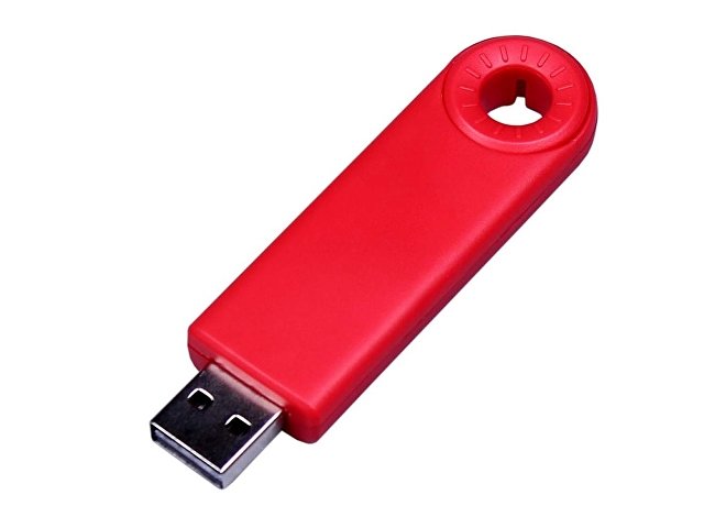 USB 3.0- флешка промо на 64 Гб прямоугольной формы, выдвижной механизм