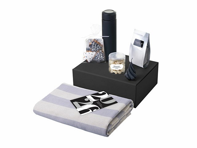 Подарочный набор «Re:Warm» с пледом, термосом и свечой