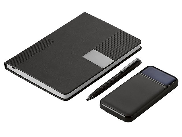 Подарочный набор «Tesla» с блокнотом А5, ручкой и пауэрбенком на 10 000 mAh