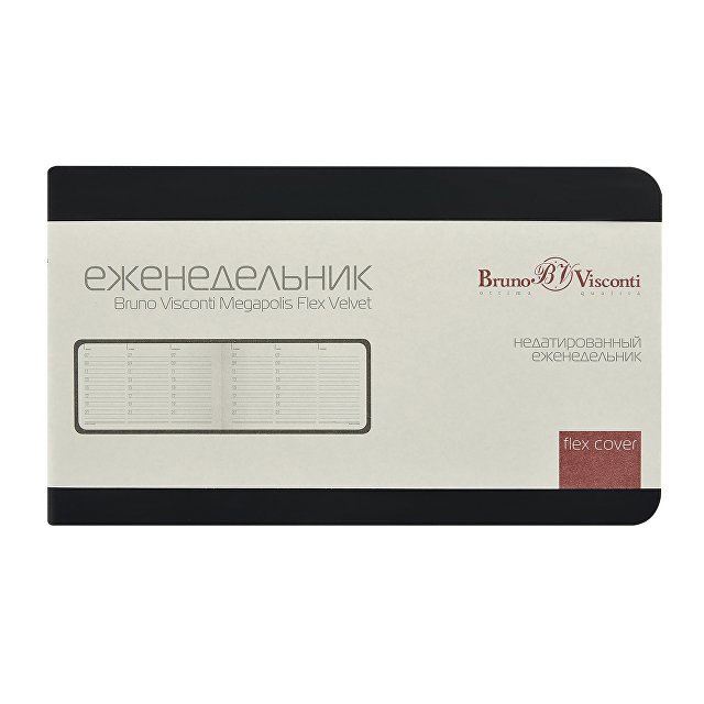 Еженедельник недатированный А6 «Мегаполис Вельвет»