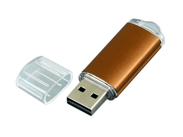 USB 2.0- флешка на 8 Гб с прозрачным колпачком