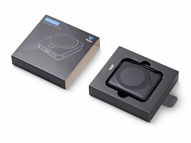 Магнитный беспроводной внешний аккумулятор c подсветкой лого «Энчант», 10000 мАч