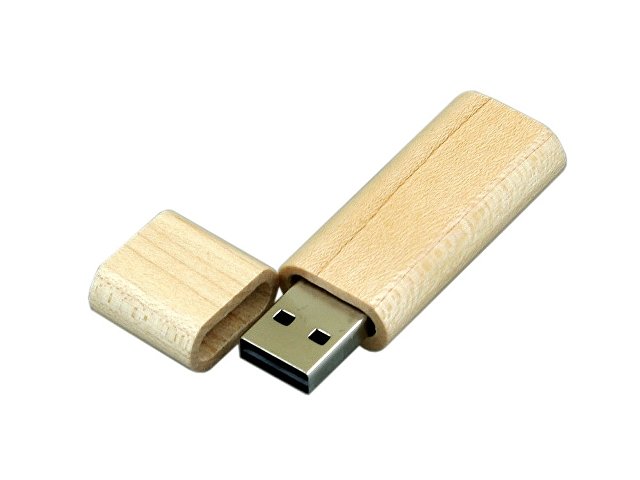 USB 2.0- флешка на 16 Гб эргономичной прямоугольной формы с округленными краями