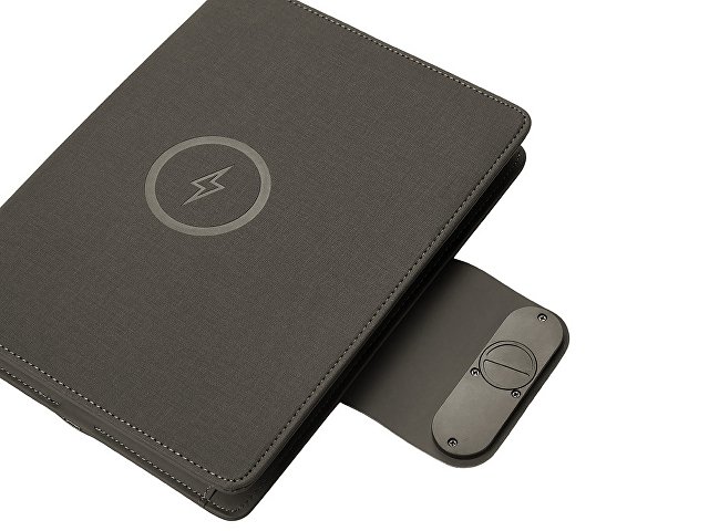 Подарочный набор «Twilight»: органайзер А5 с беспроводной зарядкой и металлическая шариковая ручка со светящимся логотипом