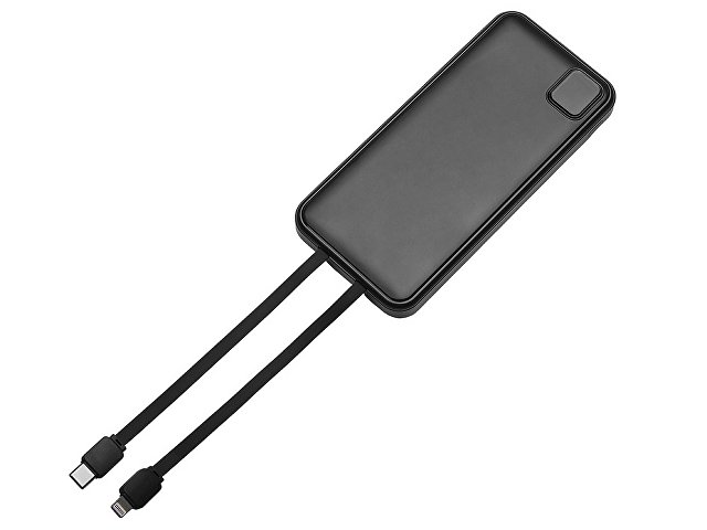 Внешний аккумулятор со встроенными кабелями «Фрэйм», 10000мач