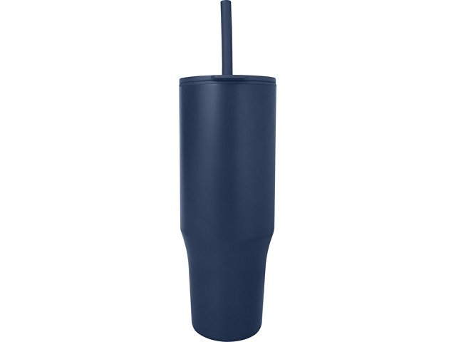 Герметичная термокружка «Brady» с силиконовой трубочкой, переработанная сталь, 900 мл