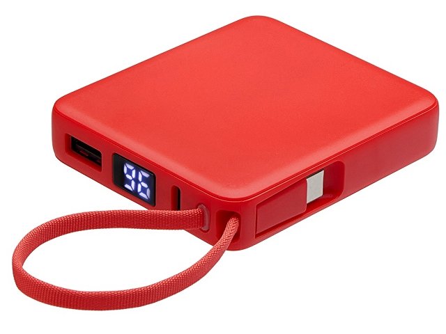 Внешний аккумулятор со встроенным кабелем USB-C «Дэнси», 5000 мАч