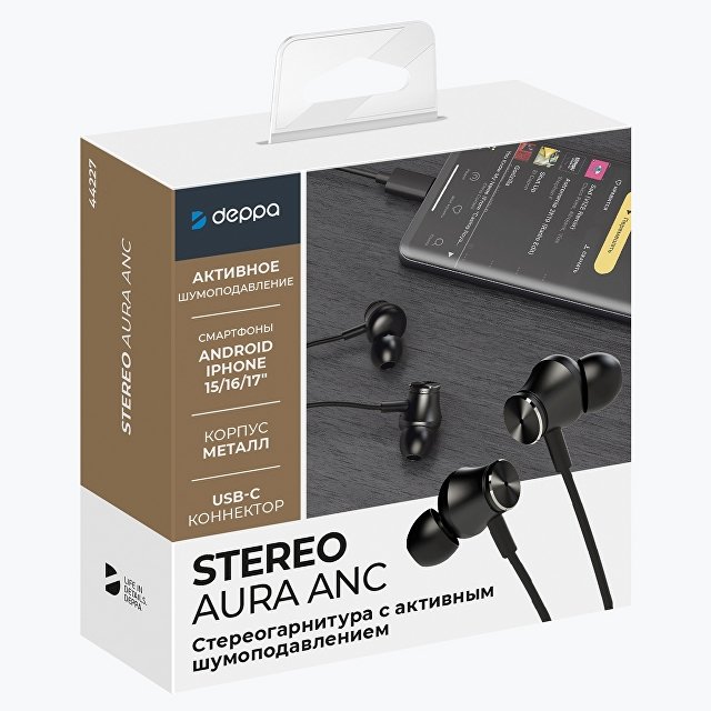 Стереогарнитура Stereo Aura ANC, USB-C