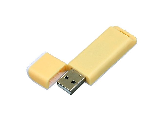 USB 2.0- флешка на 16 Гб с оригинальным двухцветным корпусом