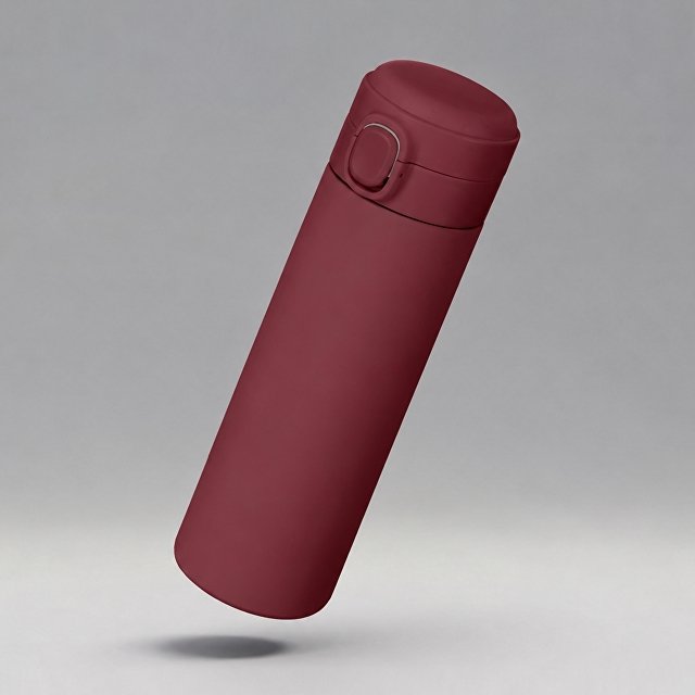 Вакуумная термокружка c кнопкой «Guard», soft-touch, 400 мл, тубус