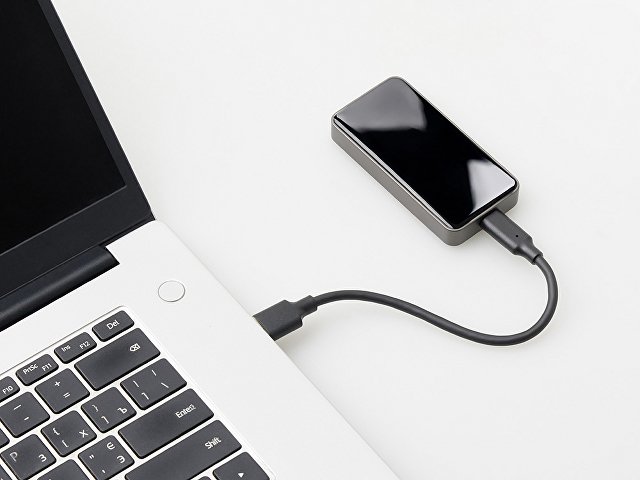 Внешний SSD диск с подсветкой гравировки  «Слэш», 256 ГБ