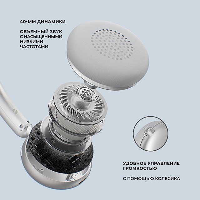 Беспроводные накладные наушники Stereo Light, BT 5.4, 300 мАч