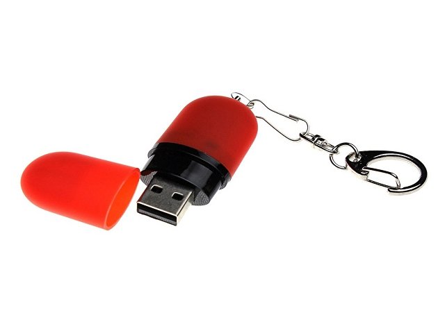 USB 2.0- флешка «Goutte Soft-touch» на 64 Гб каплевидной формы