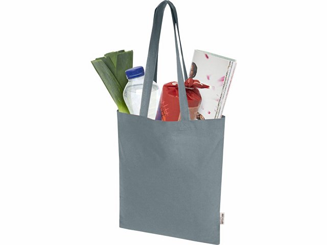 Эко-сумка «Мадрас Блэнд» из переработанного хлопка 140 г/м2