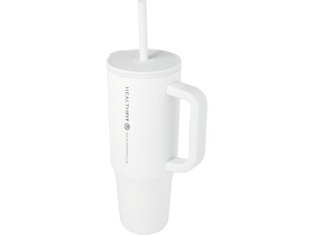 Герметичная термокружка «Brady» с силиконовой трубочкой, переработанная сталь, 900 мл