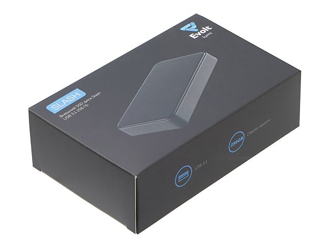 Внешний SSD диск с подсветкой гравировки  «Слэш», 256 ГБ