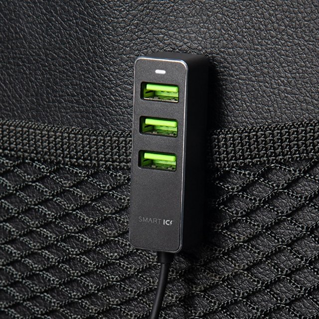 АЗУ 1 USB + 3 USB для пассажиров, QC 3.0, 7Аa