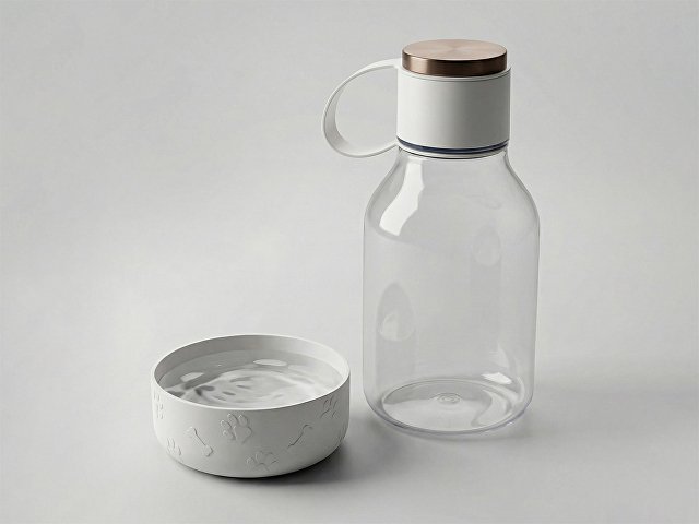 Бутылка для воды 2-в-1 «Dog Bowl Bottle» со съемной миской для питомцев, 1500 мл