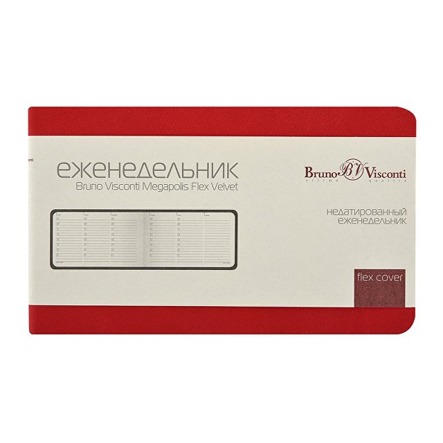 Еженедельник недатированный А6 «Мегаполис Вельвет»