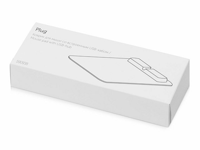 Коврик для мыши со встроенным USB-хабом «Plug»