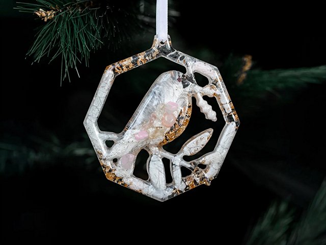 Набор елочных игрушек: Снегирь, Олень, Ель