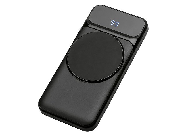 Магнитный беспроводной внешний аккумулятор со встроенными кабелями «Мэни», 10000 мАч