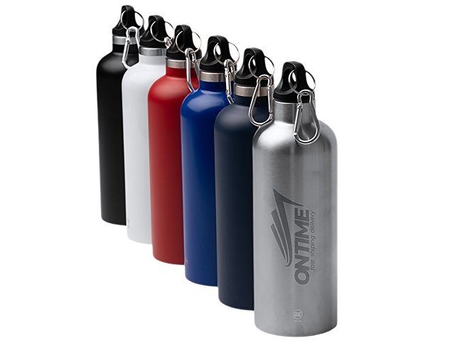 Бутылка «Лювак» из переработанной нержавеющей стали с карабином, 500 мл