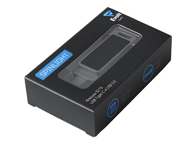 USB3.0/ Type-C флешка 2в1 на 64 ГБ «Спинлайт» с подсветкой
