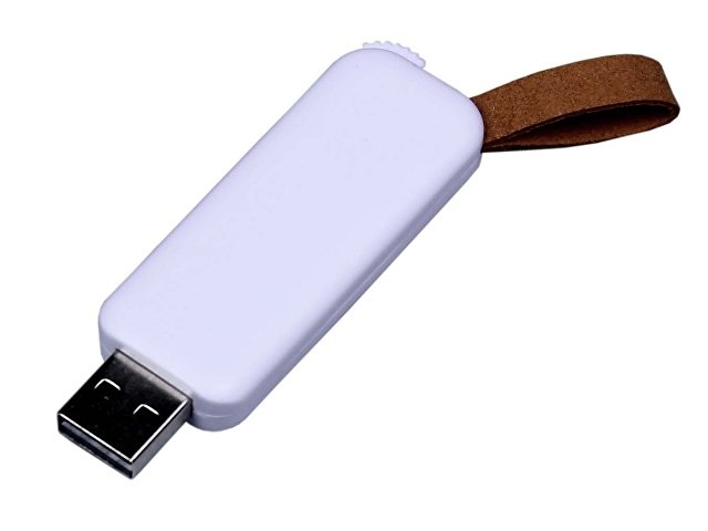 USB 3.0- флешка промо на 64 Гб прямоугольной формы, выдвижной механизм