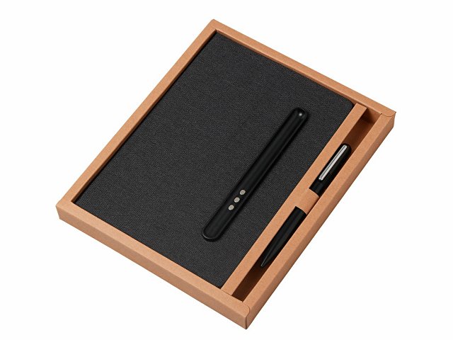 Блокнот А5 «NotaBene» с металлической шариковой ручкой и подставкой для телефона