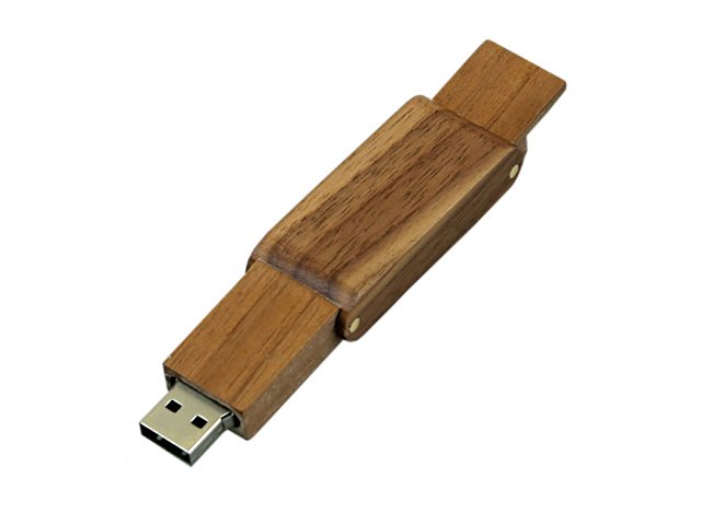 USB 2.0- флешка на 8 Гб прямоугольной формы с раскладным корпусом