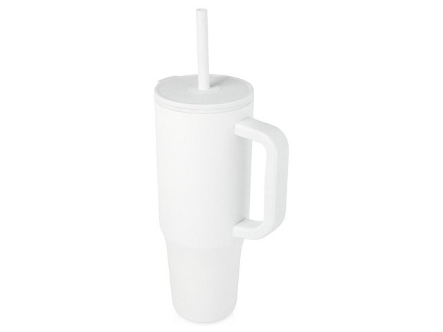 Герметичная термокружка «Brady» с силиконовой трубочкой, переработанная сталь, 900 мл