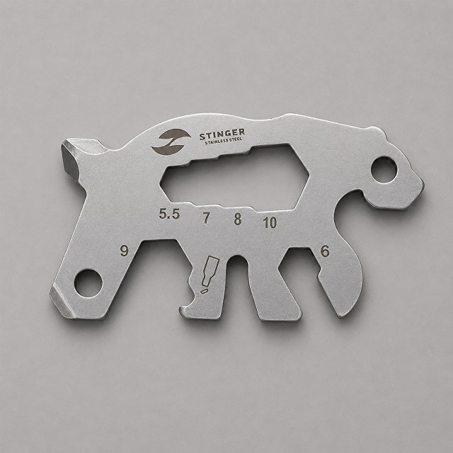 Мини-мультитул карманный, 5 функций, медведь