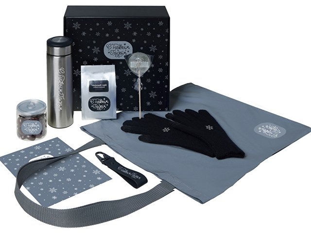 Подарочный набор «Re:Breathe» с перчатками, термосом и чаем