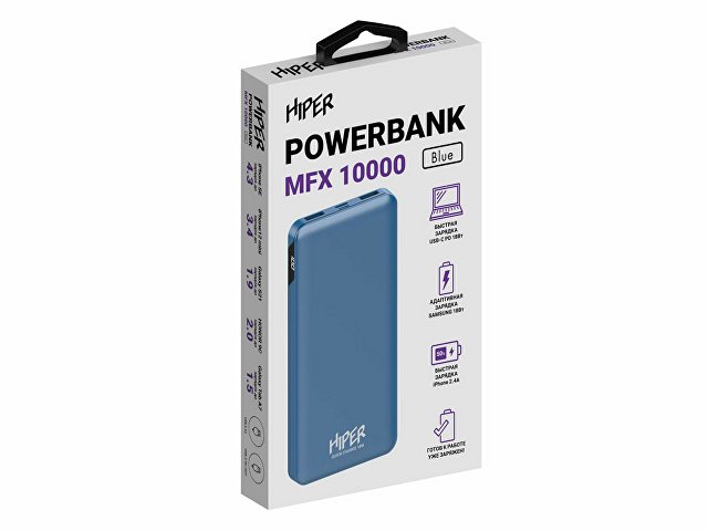 Портативный внешний аккумулятор «MFX», 10000 mAh