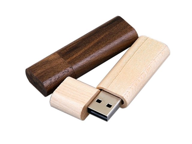 USB 2.0- флешка на 16 Гб эргономичной прямоугольной формы с округленными краями