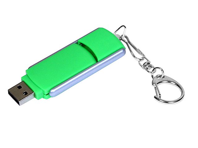 USB 2.0- флешка промо на 8 Гб с прямоугольной формы с выдвижным механизмом