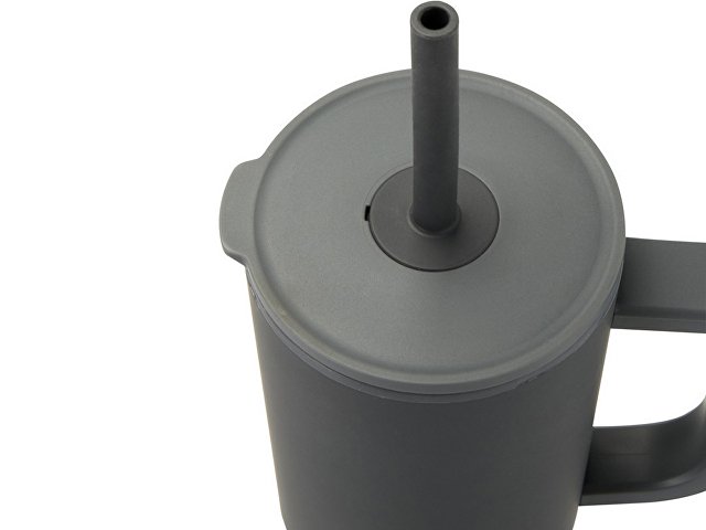 Герметичная термокружка «Brady» с силиконовой трубочкой, переработанная сталь, 900 мл