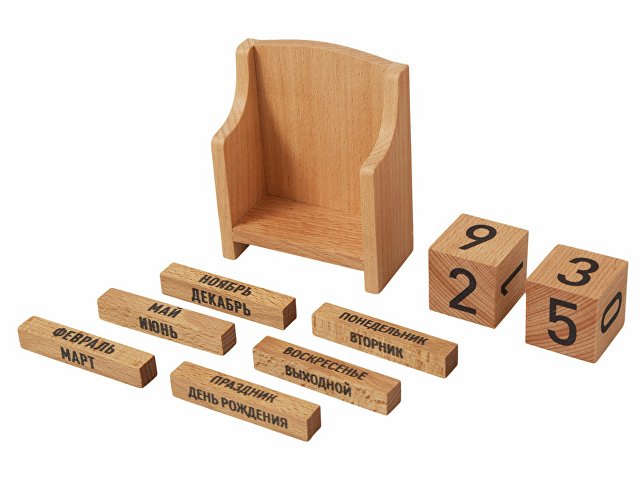 «Вечный» календарь из бука