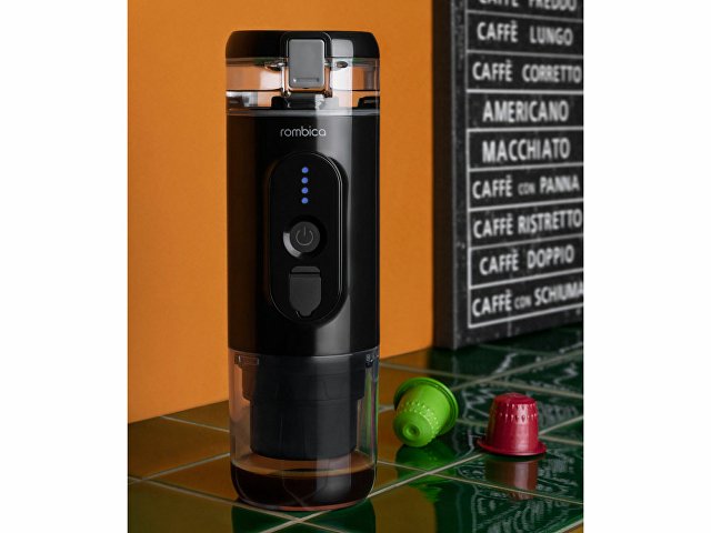 Портативная кофемашина с подогревом «Barista 2» с логотипом Rombica
