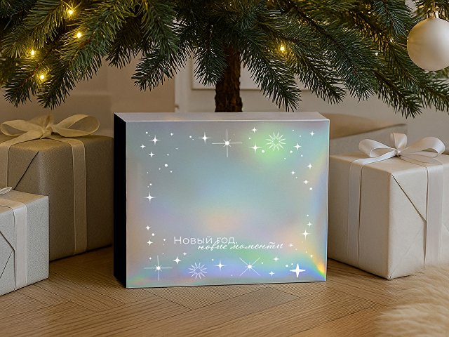 Подарочная коробка с голографическим шубером «Aurora», XL