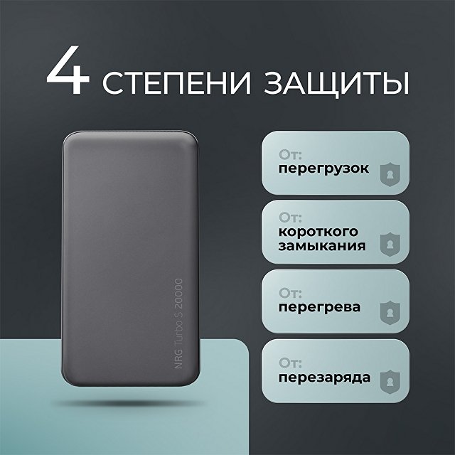 Внешний АКБ NRG Turbo S 20000 mAh, 20Вт