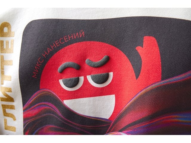 Худи оверсайз «Alpha.01» унисекс, с миксом видов нанесения