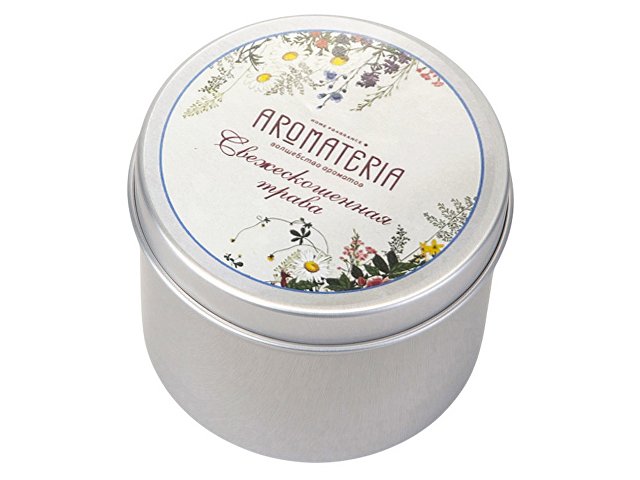 Набор: платок «Русский полевой букет» и свеча «Цветы и травы»